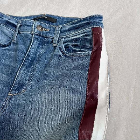 Joe's Women’s Charlie Leather Stripe High Rise Skinny Ankle Jeans Size 26 - Picture 9 of 15